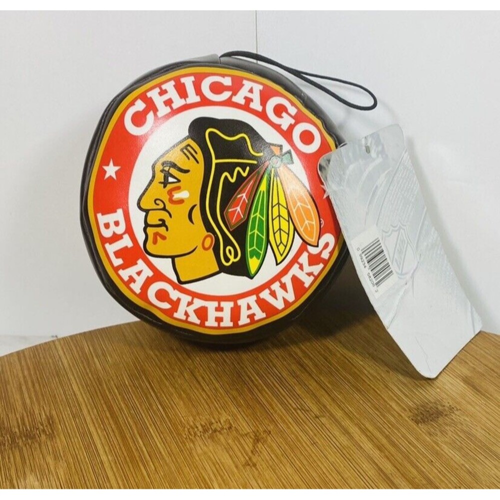 NHL Chicago Blackhawks Stuffed Vinyl Coated 4.5" Hockey Puck w/Tags* 2-Sided